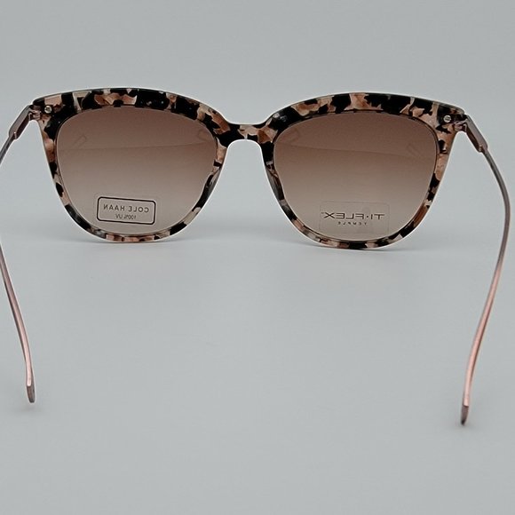 Cole Haan CH7079 651 Blush Tortoise Titanium Frame Brown Lens Sunglasses w/ Case main image 8